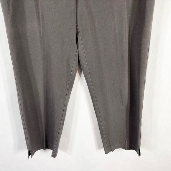 Eileen Fisher Large Pants Gray Crop Ankle Pull On Elastic Waist Mid Rise 1189 - Picture 4 of 8